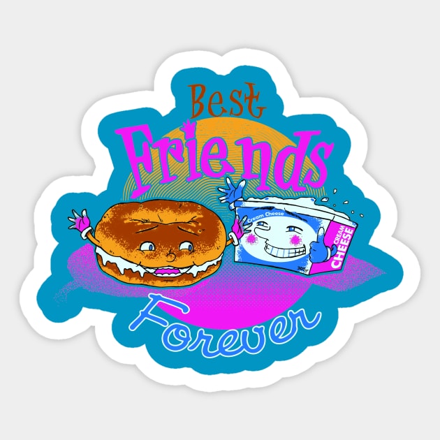 Bagel & Cream Cheese Forever Sticker by shiffy